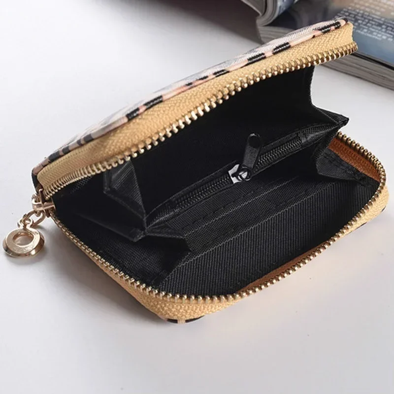 Женский короткий кошелек из искусственной кожи с леопардовым принтом в