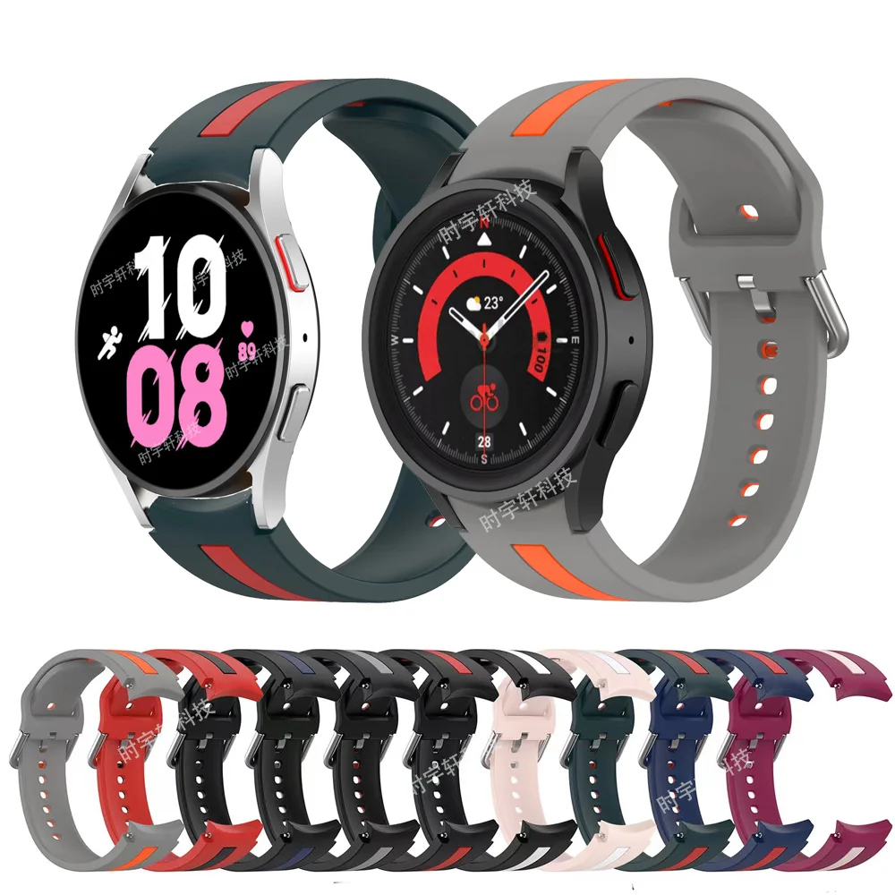 

Силиконовый ремешок для смарт-часов Samsung Galaxy Watch 5 Pro, модный браслет для Galaxy Watch 5 4 40 мм 44 мм/4 Classic 46 мм 42 мм