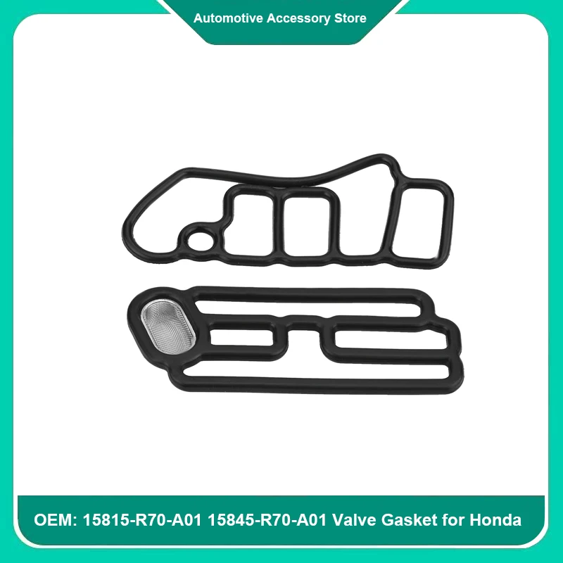 

15815-R70-A01 15845-R70-A01 2Pcs/Set Black Rubber Head Cylinder Solenoid Valve Gasket for Honda
