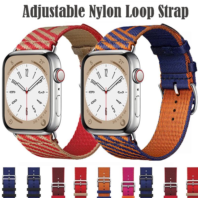 

Ремешок нейлоновый для Apple watch band 44 мм 40 мм 41 мм 45 мм 38 мм 42 мм