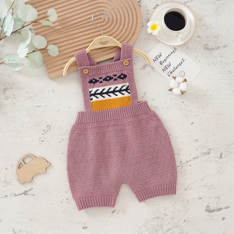 

Summer Baby Bodysuit Knitted Infant Newborn Jumpsuit Sleeveless Toddler Boy Girl Clothing 0-18M Onesies Fashion Striped Playsuit