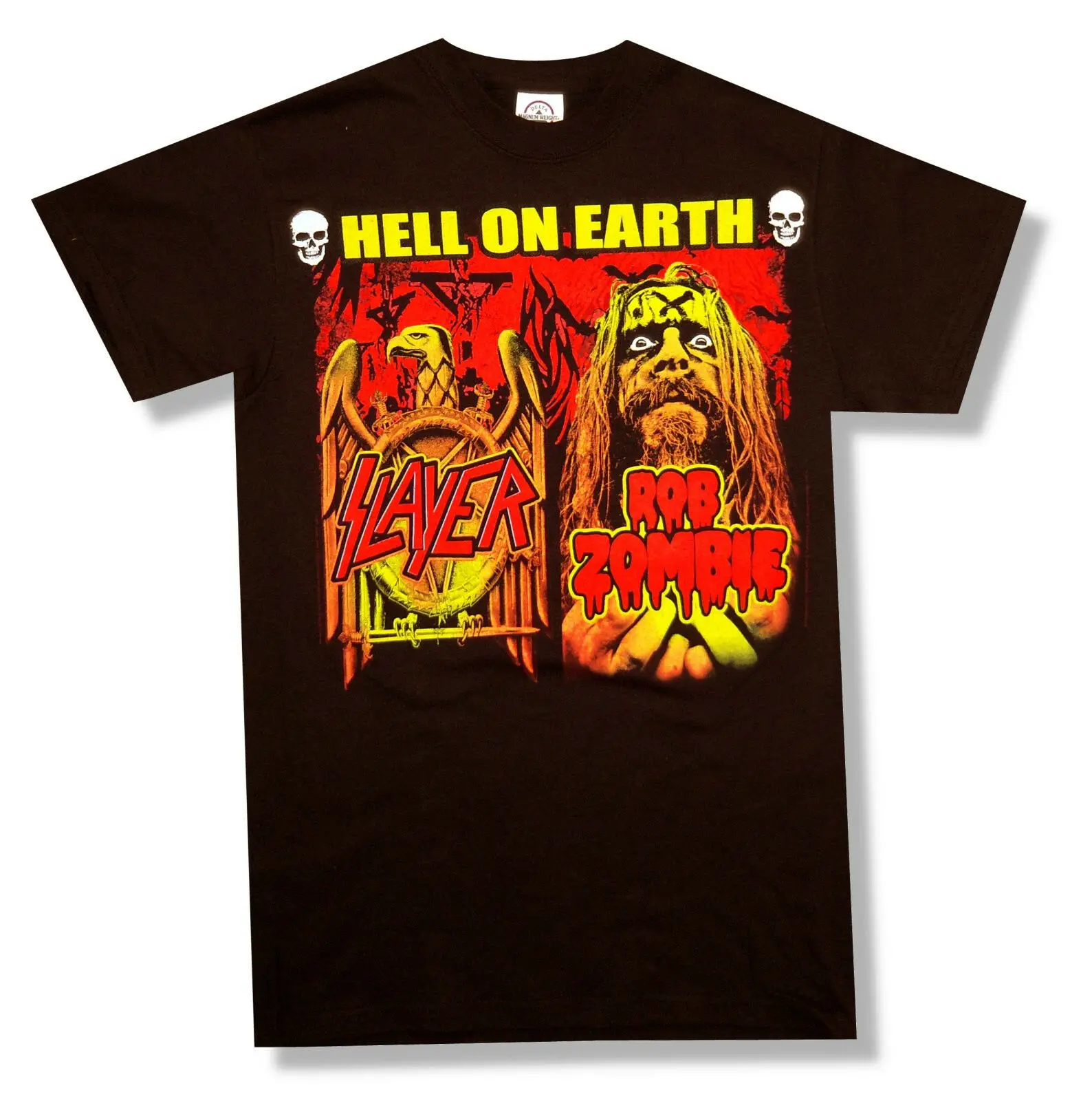 

Slayer Rob Zombie Hell On Earth 2011 USA Cdn Tour Black T Shirt New All Sizes