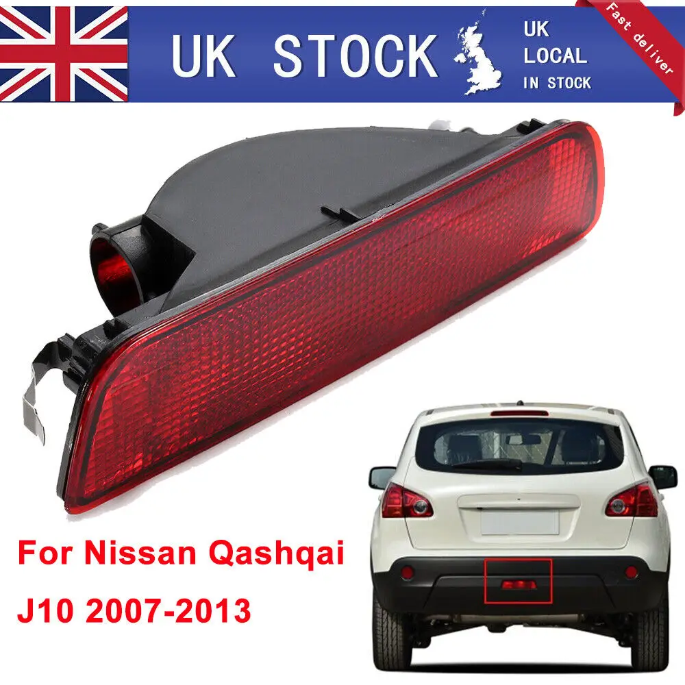 

Для Nissan Qashqai J10 2007-2013 отражатель заднего бампера противотуманный задний фонарь крышка светодиодный отражатель бампера Verlichting Assemblages