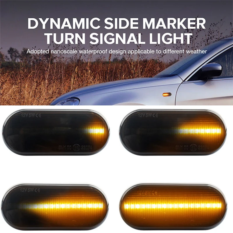 

2 шт. Динамический светодиодный поворотный сигнал, боковой габаритный фонарь для VW Volkswagen Golf 3 4 Bora Lupo Passat Polo Skoda сиденье для Ford