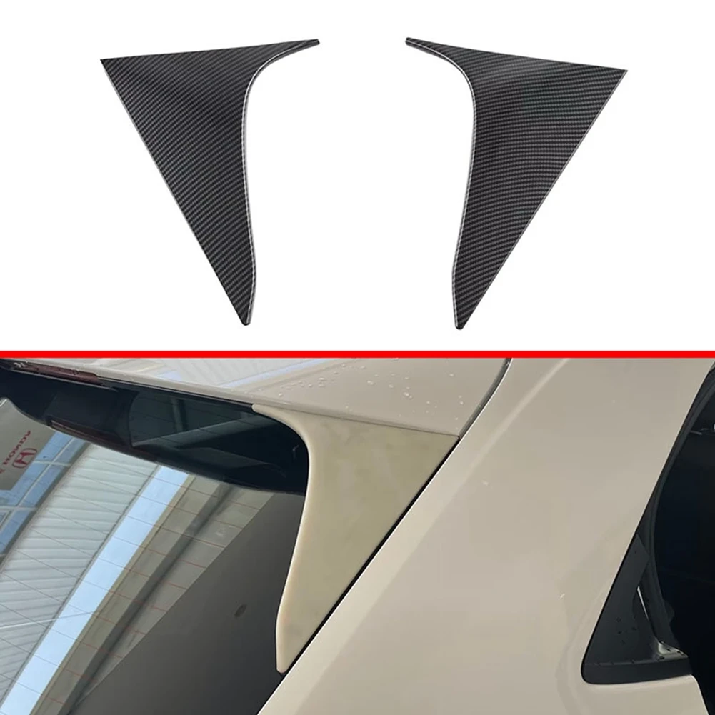 

Car Carbon Fiber Rear Window Side Spoiler Canards Splitter for Honda HRV HR-V 2022 2023 Triangle Windshield Trim Sticker
