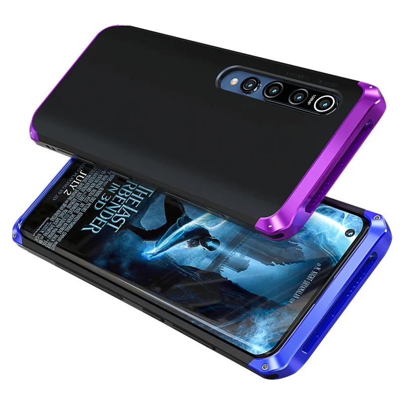 Hot! All-inclusive Hard Shell For Xiaomi Mi 10 PRO Mi10 Shockproof Case 10Pro Textured Phone Metal Frame PC Back Cover