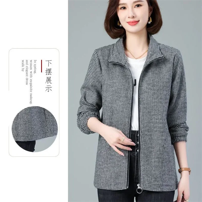 Ветровка для женщин среднего возраста весна-осень 2024 новинка тренчкот куртка