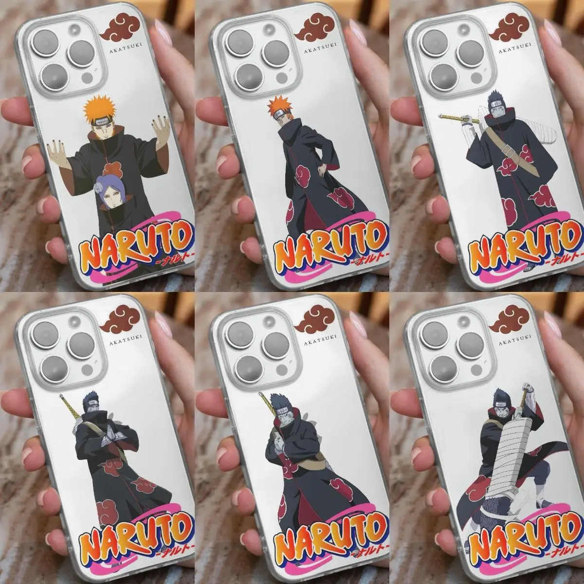 

Akatsuki Iphone 14 Pro Max Case Fall Resistance Anime Naruto Silicone 13 12 11 X XR XS 8 7Plus Itachi Pain Transparent Soft Toys