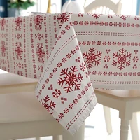 tablecloth snowflake printed rectangular cofee table for living room event party christmas decoration home table cover mat