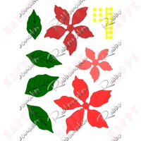 metal cutting dies christmas buildable poinsettia scrapbooking diary diy decoration embossing template greeting cards handmade