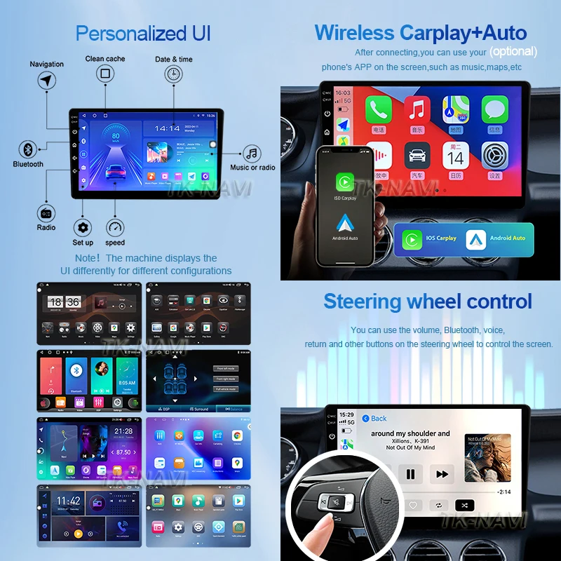 Автомобильное радио Android 14 для Toyota Aygo Peugeot 108 Citroen C1 2016-2020 Мультимедийное видео GPS 4G