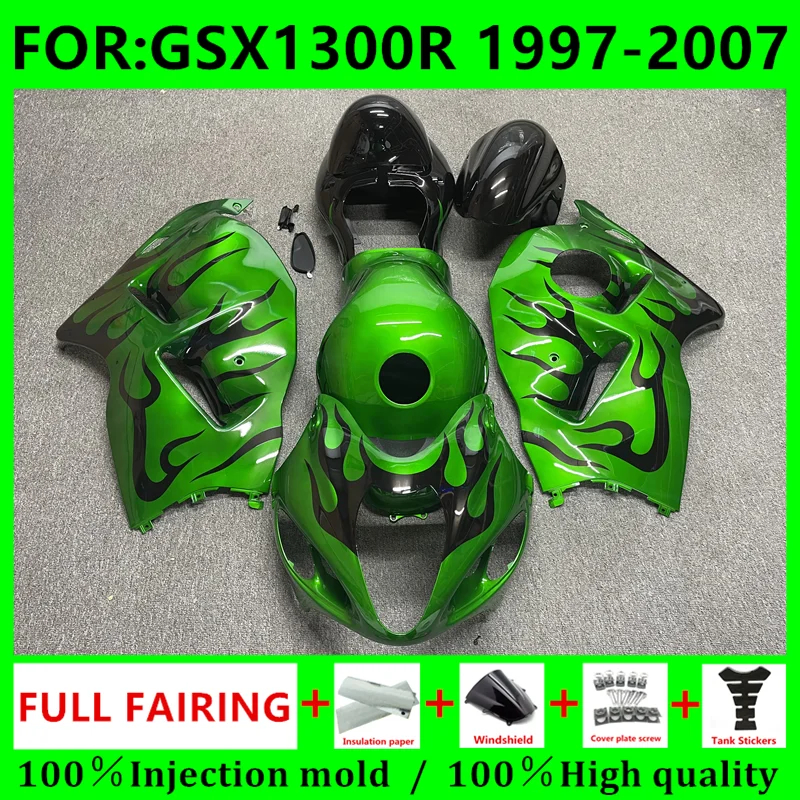 

Motorcycle Fairings for GSXR1300 1997 1998 2007 2006 2005 2004 GSX1300R GSXR 1300 2003 2002 2000 2001 Fairing set green black