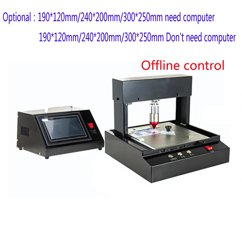Coding Machine Marking Machine Electric Touch Screen Offline Control for Metal Nameplate 190x120 240x200 300*250mm enlarge