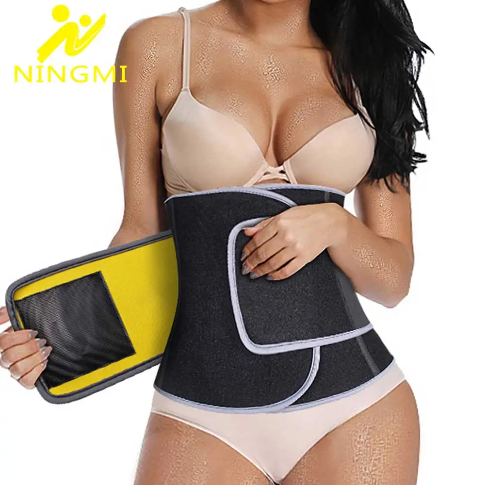 

Тренировочный пояс NINGMI для женщин, сауна, формирователь тела, корректор талии, утягивающий живот, спортивный пояс, триммер для похудения и т...