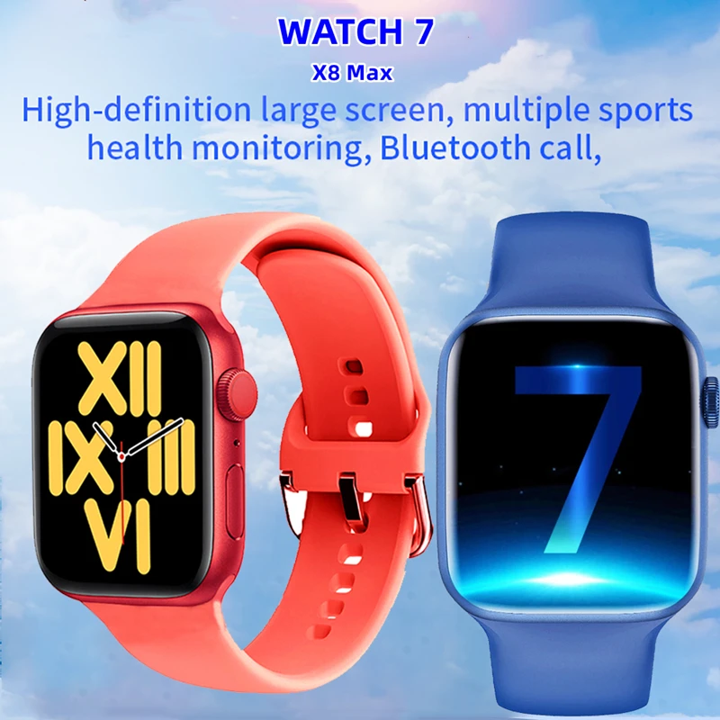 

2022 Fmono X8 Max Smart Watch Men Women Original Sports Smartwatch Sleep Heart-rate Monitor Iwo Series 7 Watches for IOS Android