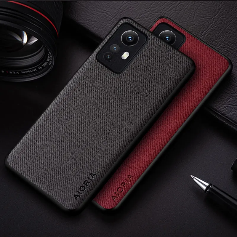 Чехол для Redmi Note 12S, простой текстильный кожаный чехол для xiaomi redmi note 12s, 4g, чехол