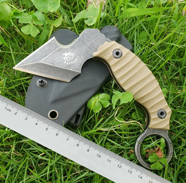 Керамбит нож-коготь единорог искусственное лезвие пустыня рукоятка G10