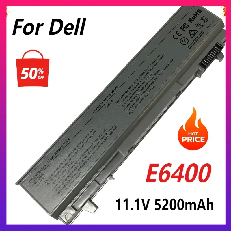 Аккумулятор для ноутбука DELL Latitude E6410 E6500 E6510 E6400 M2400 M4400 M6400 PT434 W1193 KY477 U844G 6 ячеек