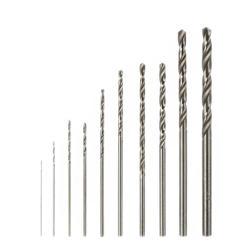 

10Pcs/1 Set Mini High Speed White Steel Twist Drill Bit Set for Dremel Rotary Tool HSS