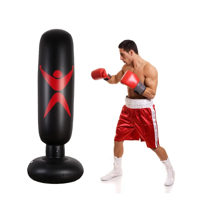 

160cm Boxing Punching Bag Inflatable Free-Stand Tumbler Muay Thai Training Pressure Relief Bounce Back Sandbag Kickboxing Bag