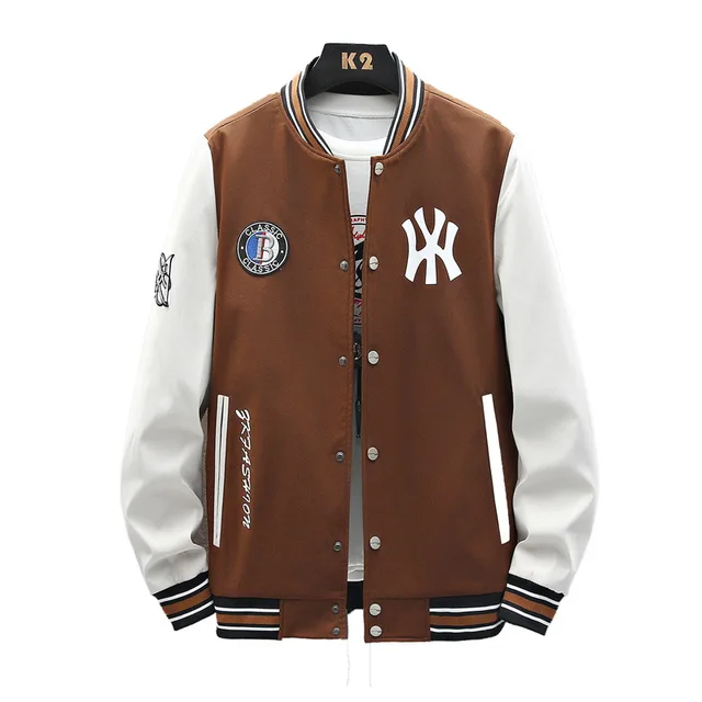 Mens Jacket Trend New Button Casual Letter Coats Round Neck Cardigan Baseball Uniform 2022 Spring And Autumn Tide Brand Clothes 6