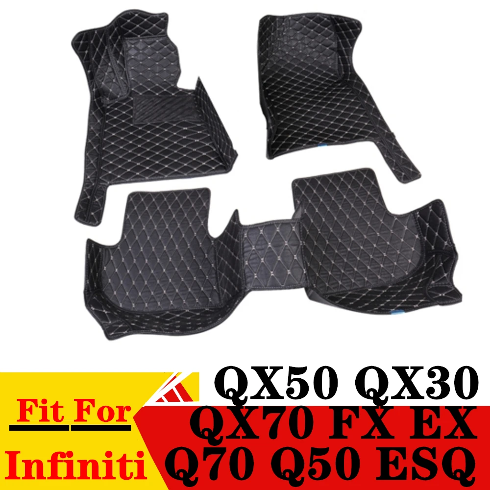

Автомобильные коврики для Infiniti QX50 EX QX70 Q50 Q70 ESQ QX30 FX, водонепроницаемые кожаные коврики для переднего и заднего покрытия