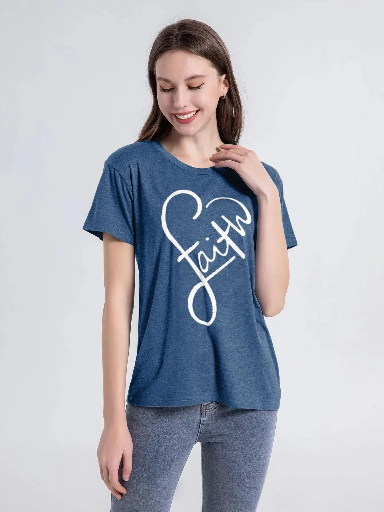 

Свободная футболка с коротким рукавом gray22