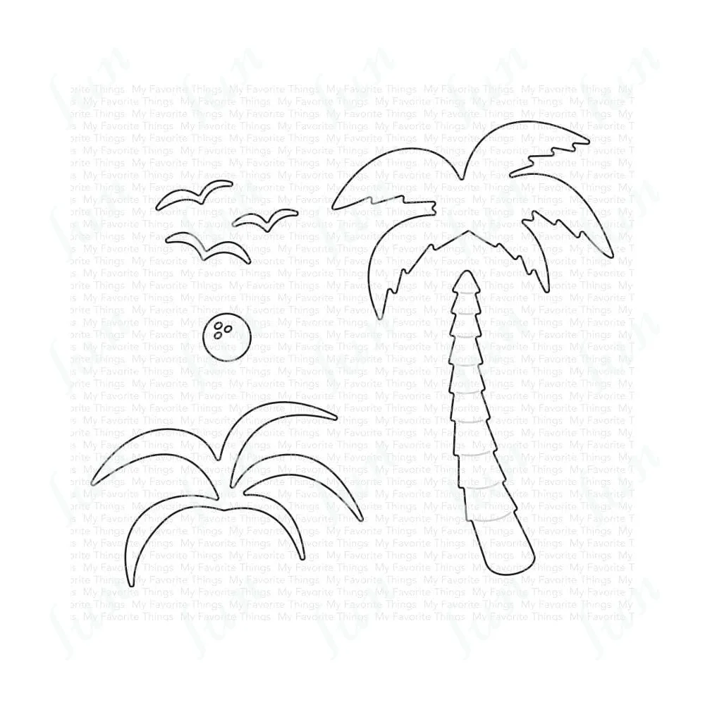 

2022 New Metal Cutting Dies Shady Palm Coconut Tree Craft Die Cutter Scrapbooking Photo Album Decor Embossing Paper Card