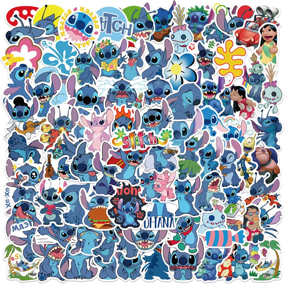 

10/30/50/100pcs Disney Cute Cartoon Lilo & Stitch Stickers Aesthetic DIY Scrapbook Luggage Laptop Phone Sticker Decal Kids Toy