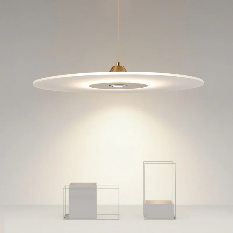 Круглый акриловый подвесной светильник минималистичный современный обеденный