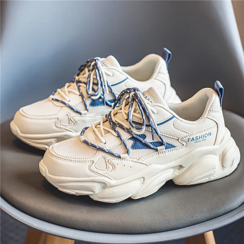 

Men's Platform Shoes Fashion Casual Sports Shoes 2023 Mesh Breathable Running Shoes New Outdoor Non-slip Shoes Tenis Masculino