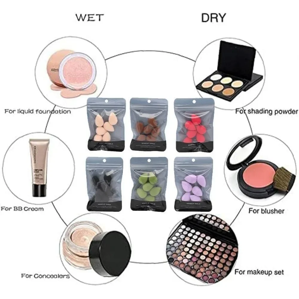 Для мини-спонжа для макияжа из 6 предметов небольшой набор косметических спонжей