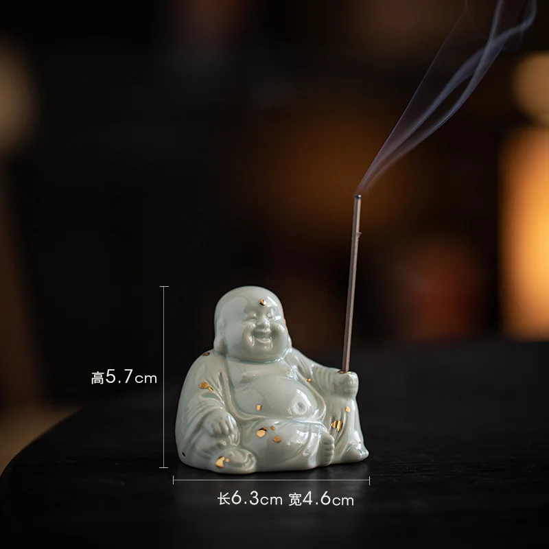 Керамическая курильница Будда