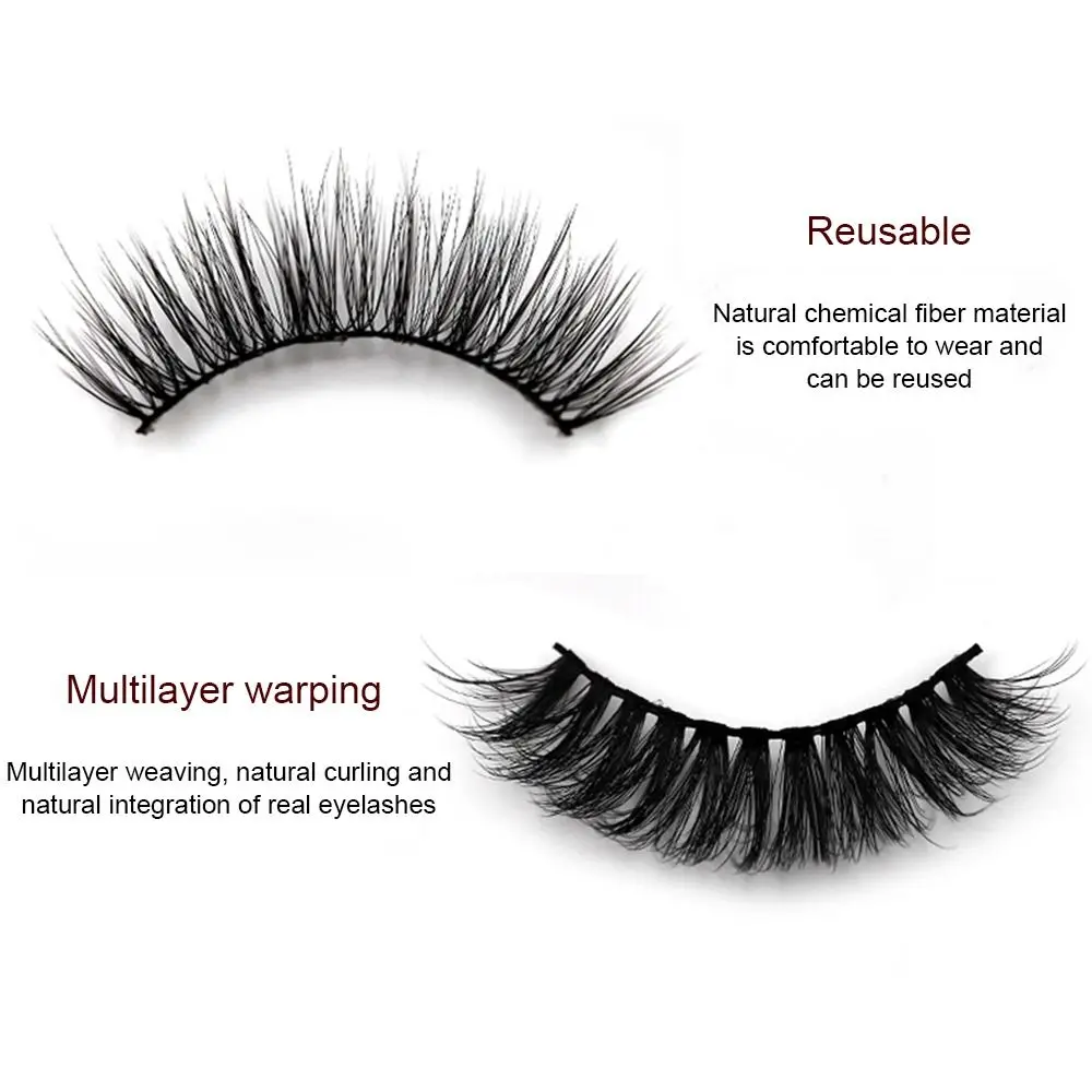 

Wispy Flared Multi-styles Natural Long Handmade False Eyelashes Criss-cross 3D Faux Mink Hair Eye Lash Extension