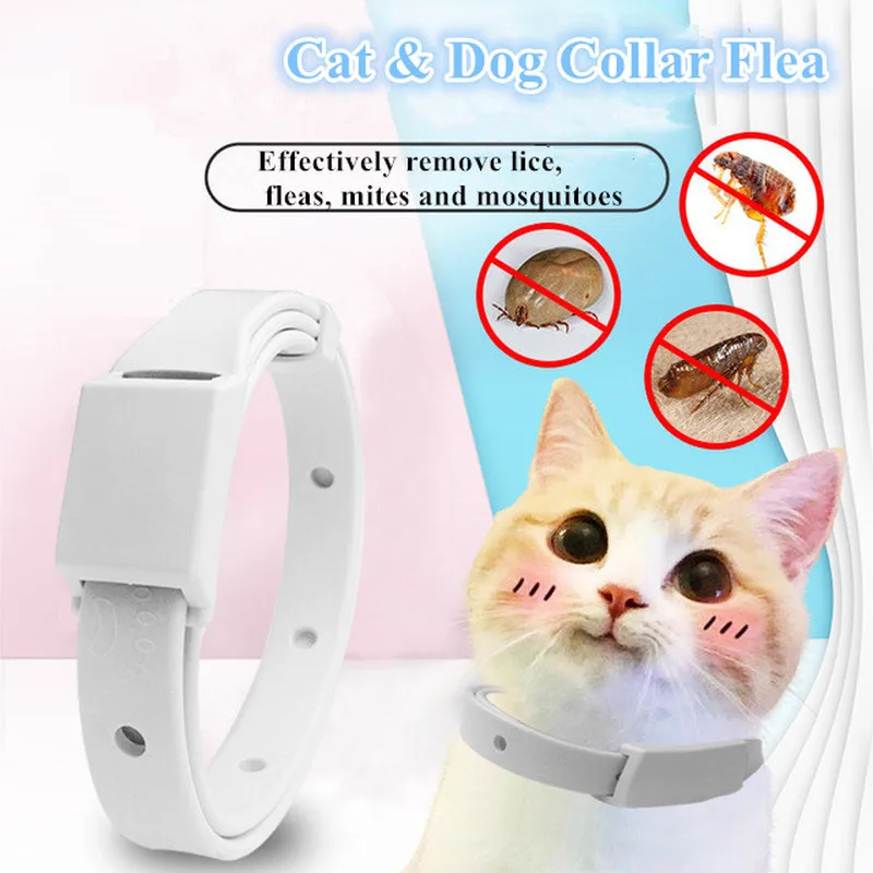 

1PC Adjustable Cat Dog Collar Flea Tick Prevention Pet Collar Pest Control Protect Rubber Flea Killer Collar Pet Accessories