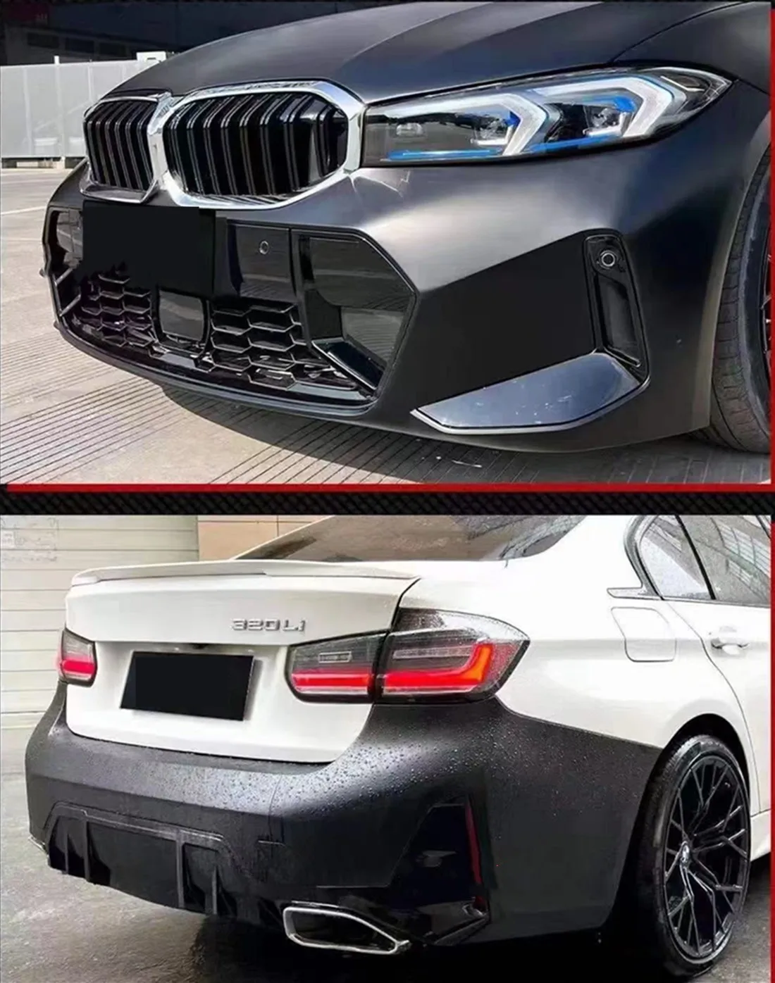 Фото Комплект обвесов для BMW 3 серии F30 F35 (рестайлинг до G20 LCI 2023) в стиле MT: крылья, капот, фары, передний и задний бамперы №4