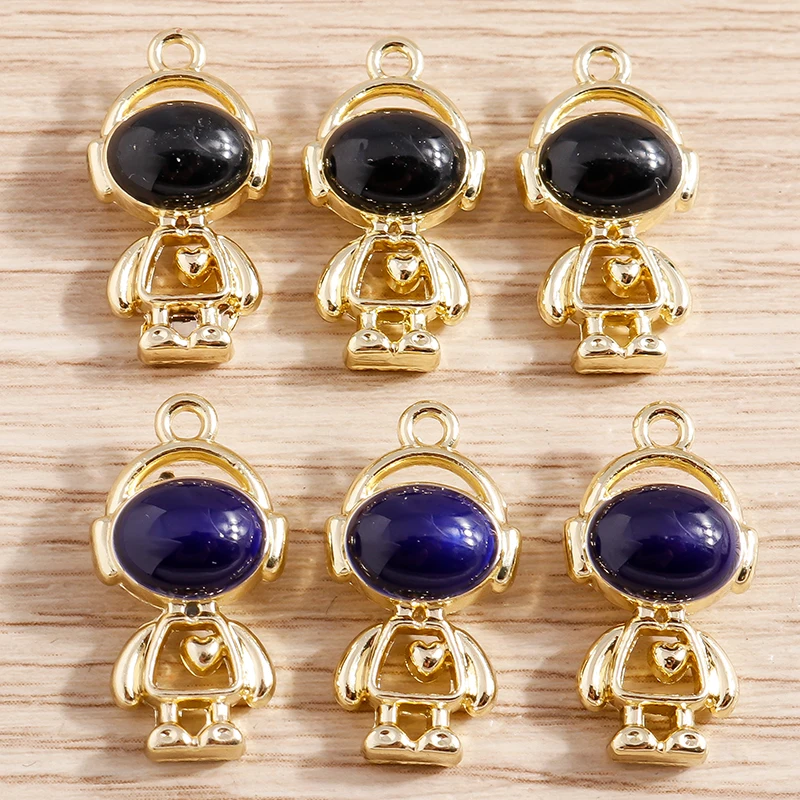 

5pcs 12*22mm Cute Alloy Astronaut Charms for Jewelry Making Drop Earrings Pendants Necklaces DIY Keychains Crafts Accessories