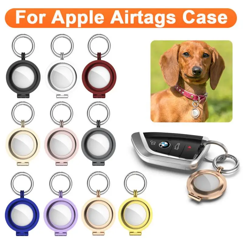 

Keychain Protective Cover for AirTags Protective Sleeve Metal Case Pet Dog Tracker Locator Device for AirTags Tracker Case