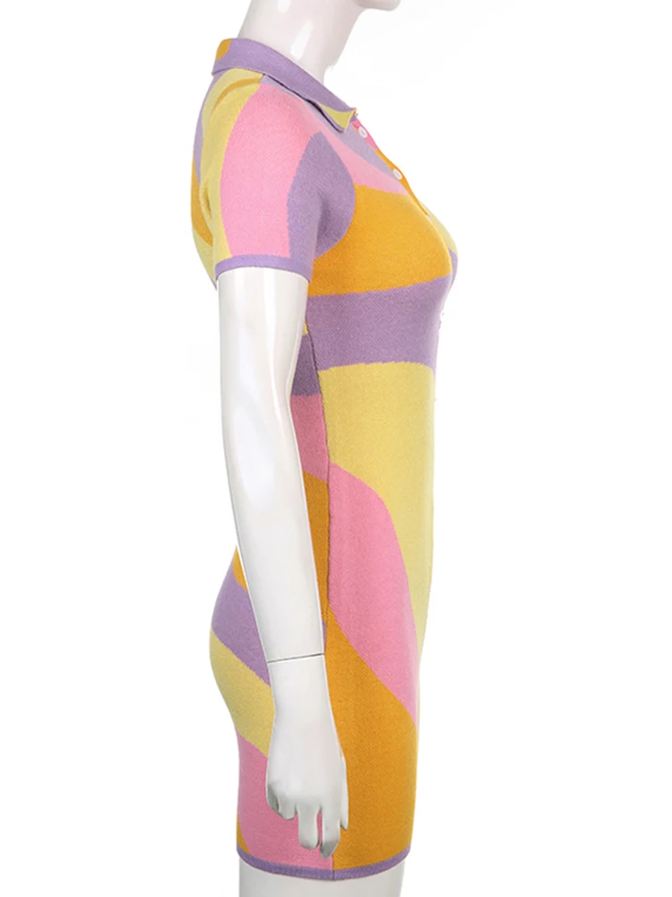 Комбинезоны cuteandpsyy2k разноцветные с принтом в стиле пэчворк на пуговицах коротким