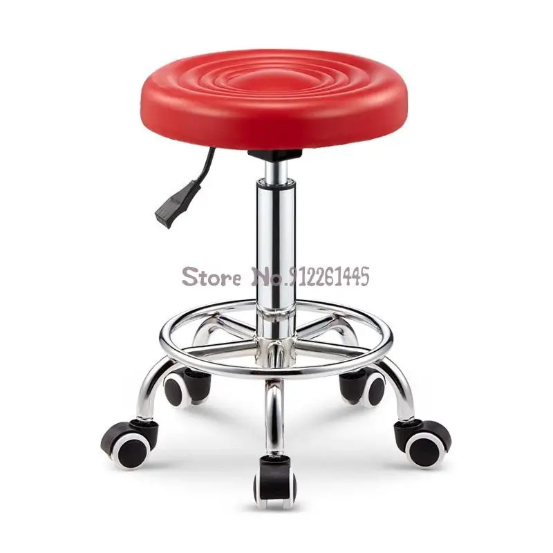 Стул для салона красоты парикмахерский стул вращающийся подъемный круглый