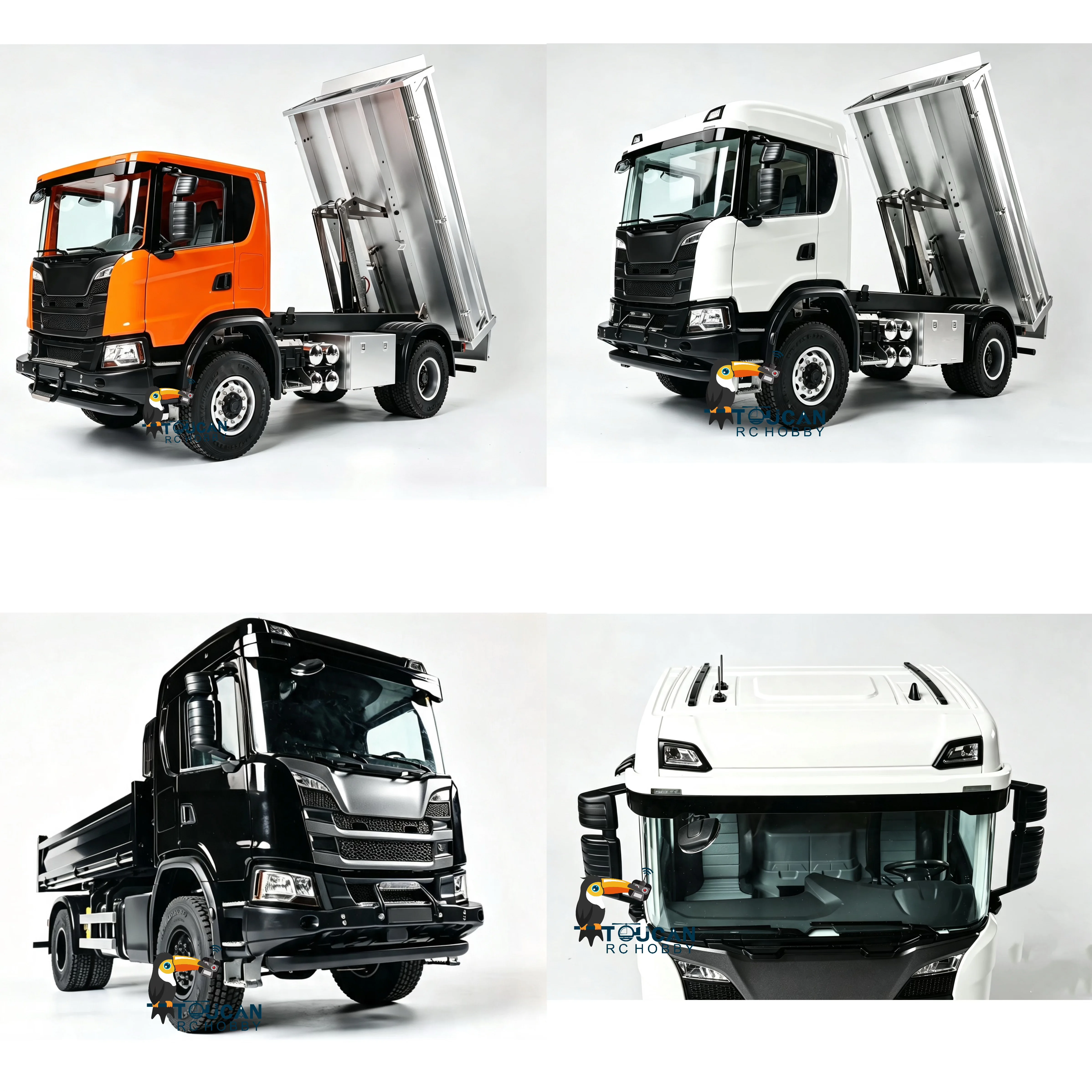 Фото Новый радиоуправляемый самосвал DoubleE E022 1/14 с ЧПУ, 4x4, с подсветкой, модель грузовика для взрослых №1