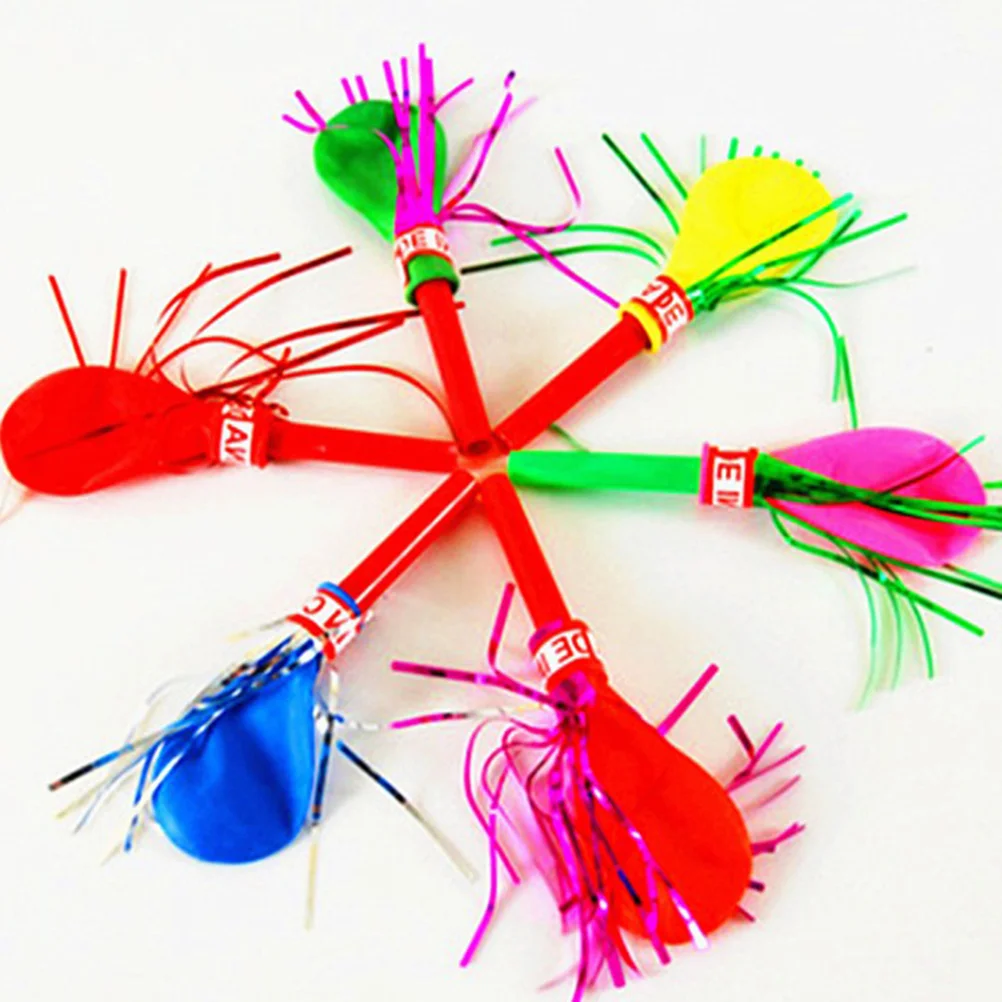 

100 Balloons Metallic Glitter Mixed Fringed Kids Blowouts Noisemaker for Party Xmas (Random)