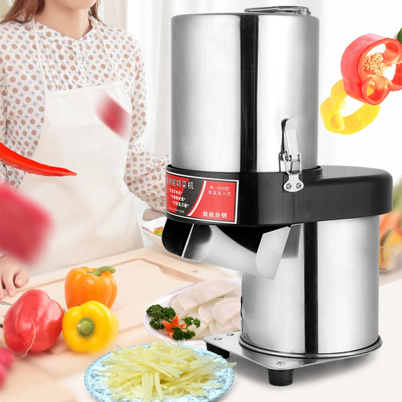 

Electric Vegetable Cutter Multi-Function Slicer Potato Shredder Shredder Grater Radish Slicer 20-40kg/h