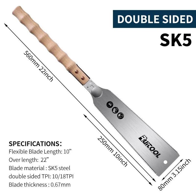 

Японская ручная пила RUITOOL 3-зубчатая из стали SK5
