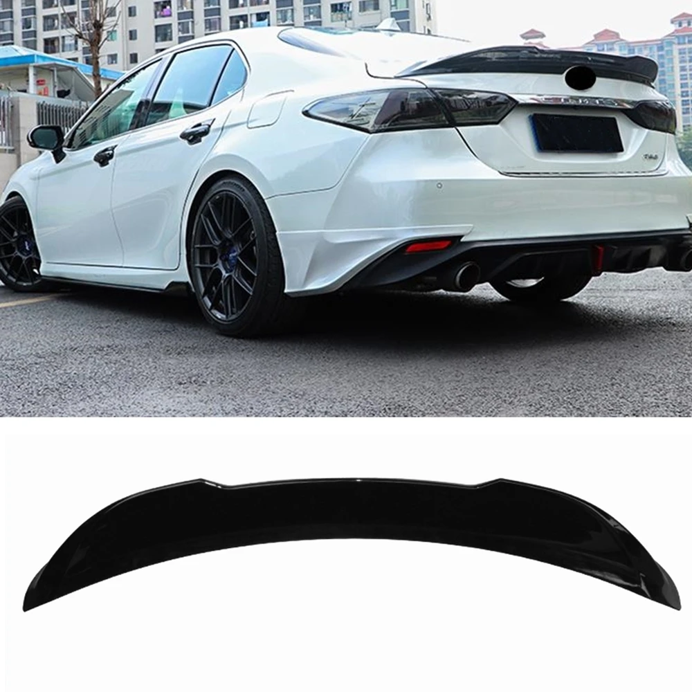

Glossy Black Car Rear Spoiler Wing Trunk Lid Decklid Flap Splitter Lip For Toyota Camry 8th TRD LE XLE SE XSE Hybrid 2018-2022