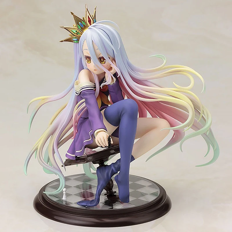 

Anime NO GAME NO LIFE Shiro Figure Kawaii Girls Action Figures PVC Collectible Model Statue Toys For Kids Gifts