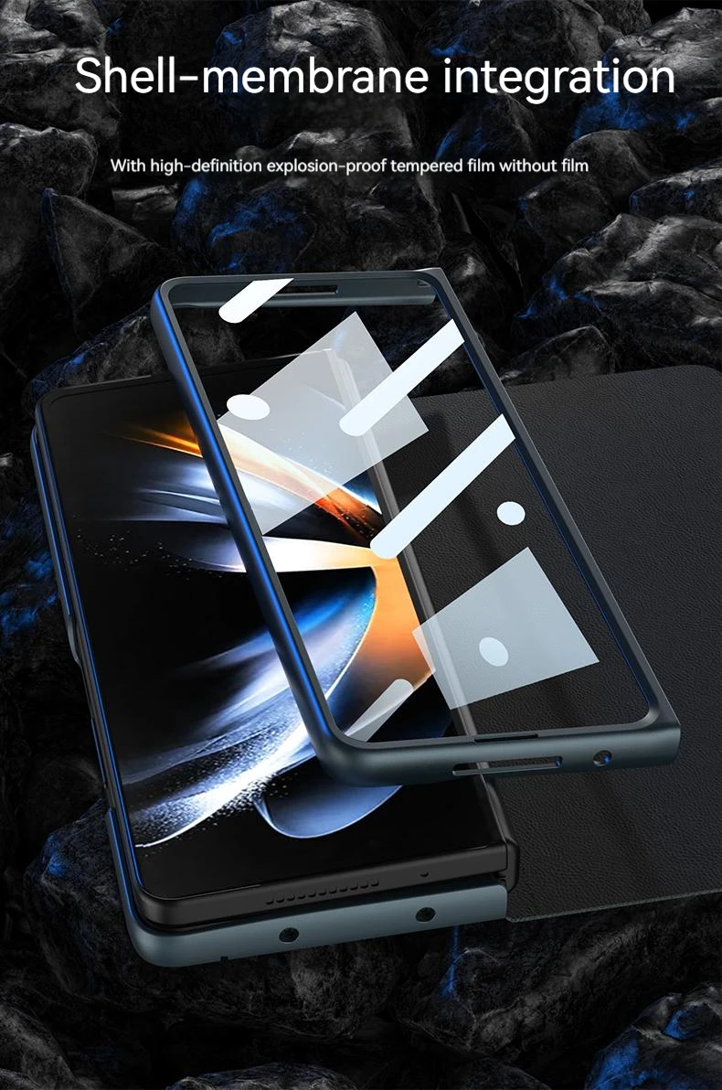 Чехол для телефона Samsung Galaxy Z Fold 5 4 кожаный флип-чехол-бумажник со встроенной