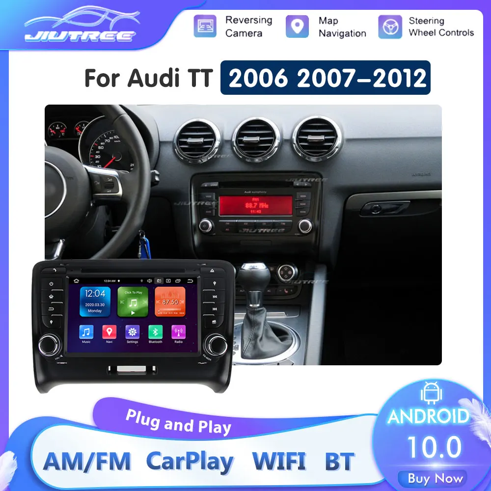 

Автомобильный радиоприемник Carplay128G, 7 дюймов, Android 10, мультимедийная система для AUDI TT MK2 8J 2006 2007 2008 2009 2010 2011 2012, автомобильный радиоприемник DSP ...