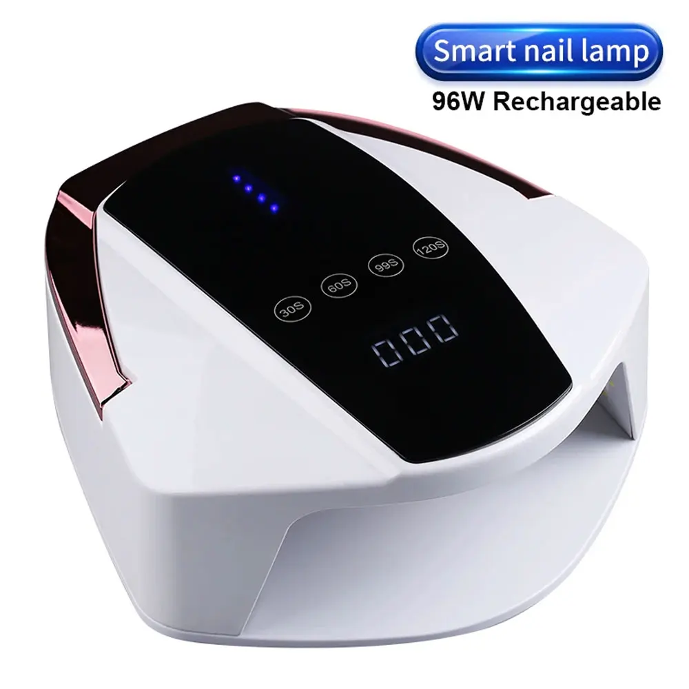 S90plus аккумуляторная УФ-лампа для ногтей 96 Вт духовка беспроводная сушилка