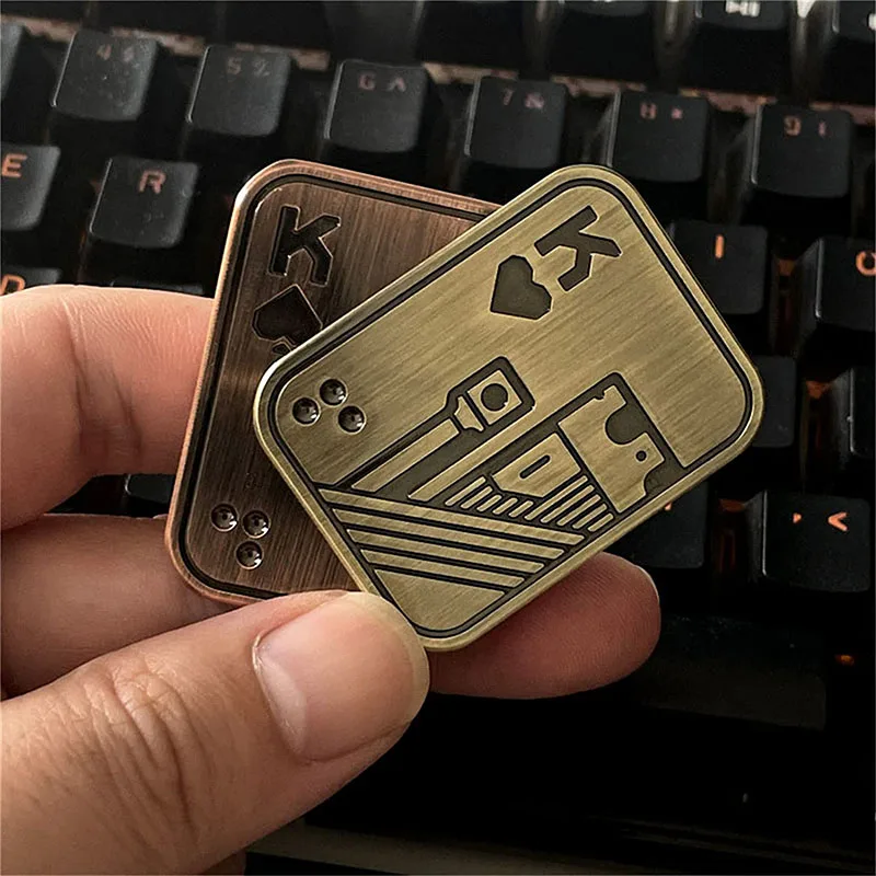 

Adult Edc Fidget Toy Metal Magnetic Slider Skull Poker Card Anti Stress Autism Sensory Spinnner Fidget Toy